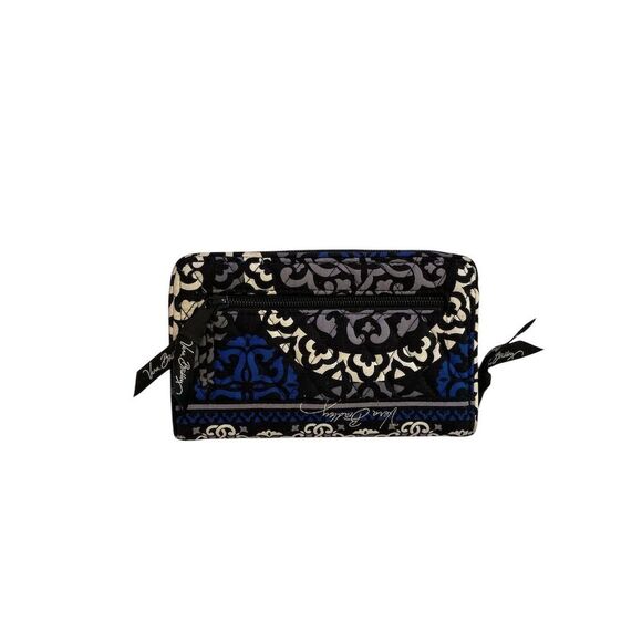 Vera Bradley Women's Zip-Around Wallet Blue Geometric Pattern - Picture 2 of 3